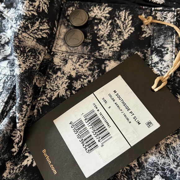 RARE Burton DryRyde Southside Print Slim Snow Pants snowboard ski winter S men - Picture 3 of 11